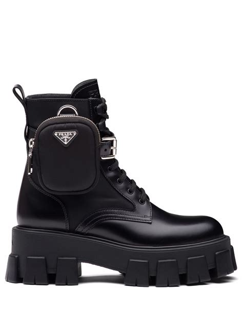 botas prada mujer largas|prada military boots.